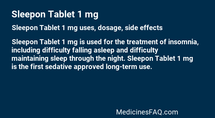 Sleepon Tablet 1 mg