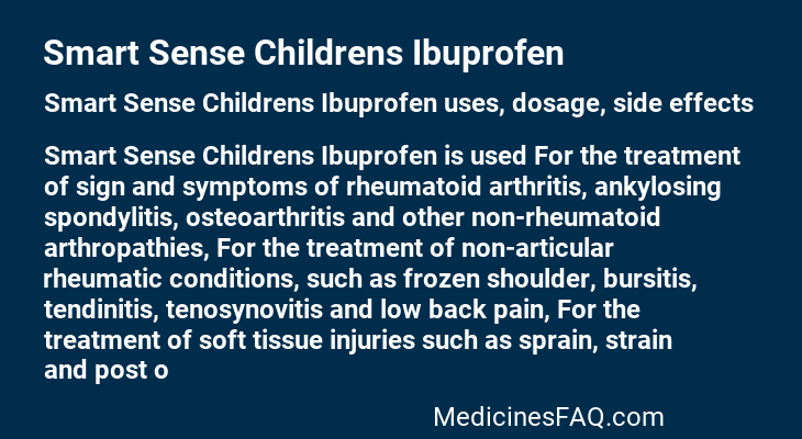 Smart Sense Childrens Ibuprofen