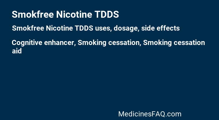 Smokfree Nicotine TDDS