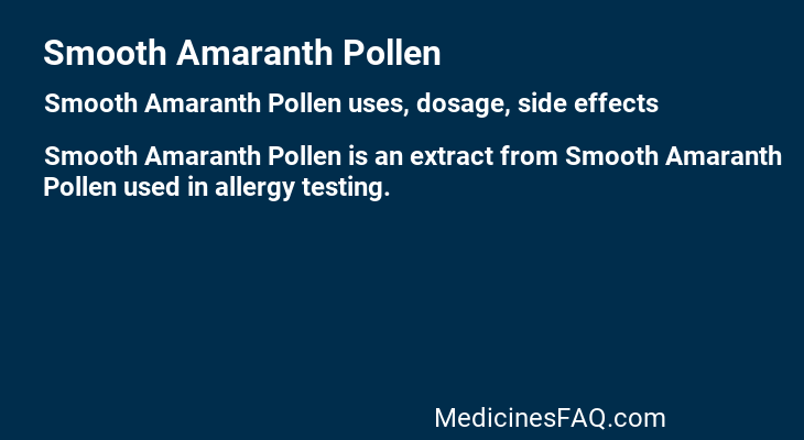 Smooth Amaranth Pollen