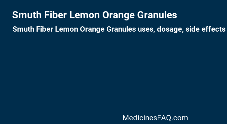 Smuth Fiber Lemon Orange Granules