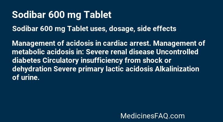 Sodibar 600 mg Tablet