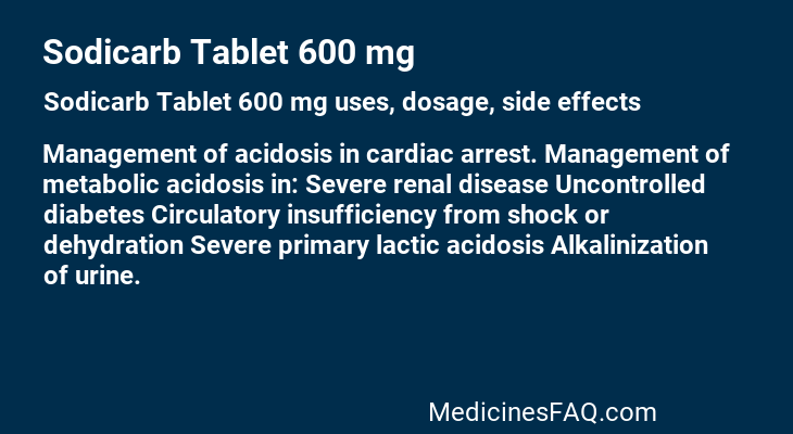 Sodicarb Tablet 600 mg