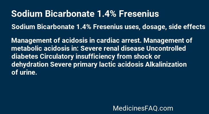 Sodium Bicarbonate 1.4% Fresenius