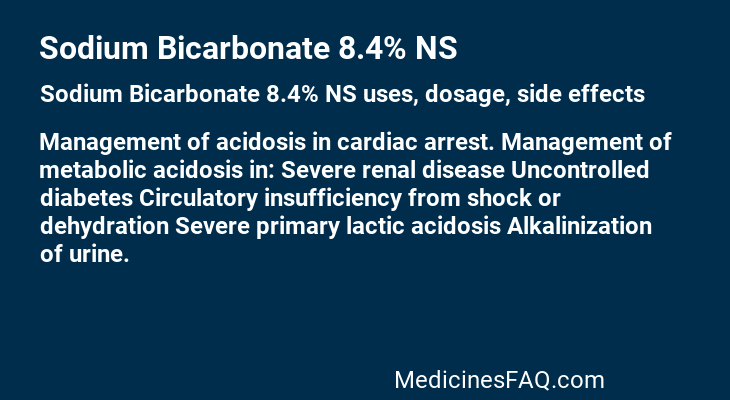 Sodium Bicarbonate 8.4% NS