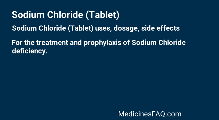 Sodium Chloride (Tablet)