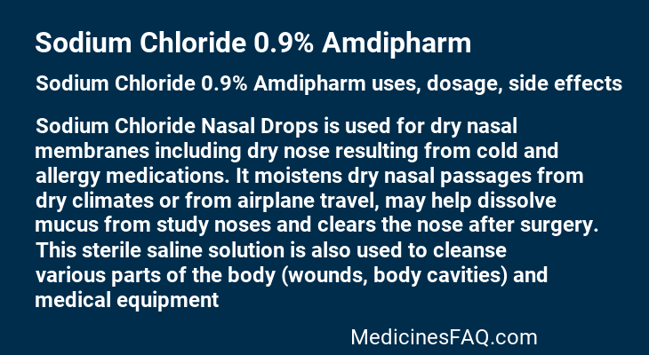 Sodium Chloride 0.9% Amdipharm