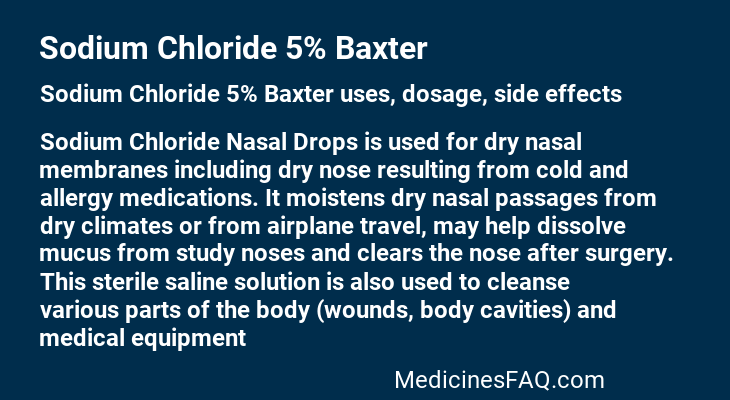 Sodium Chloride 5% Baxter