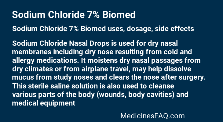 Sodium Chloride 7% Biomed