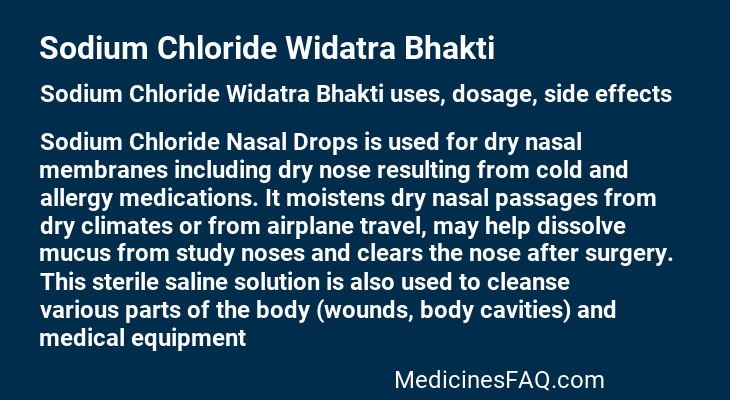 Sodium Chloride Widatra Bhakti
