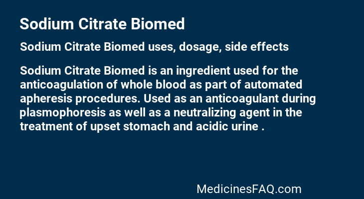 Sodium Citrate Biomed