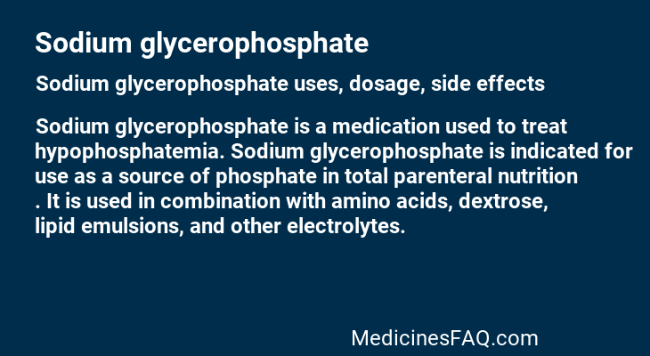 Sodium glycerophosphate
