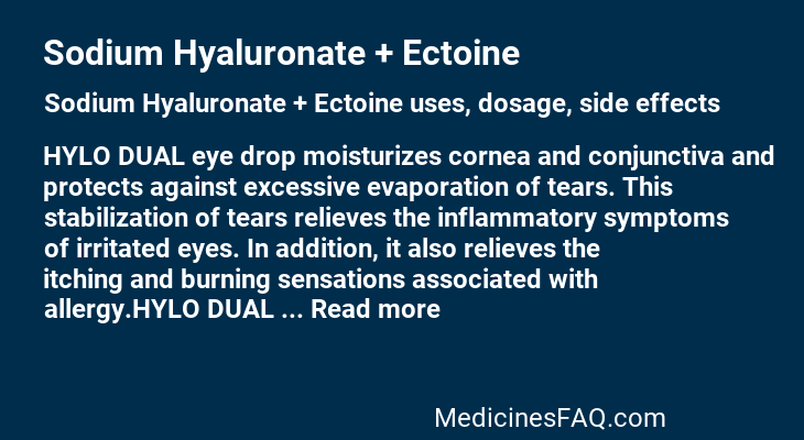 Sodium Hyaluronate + Ectoine