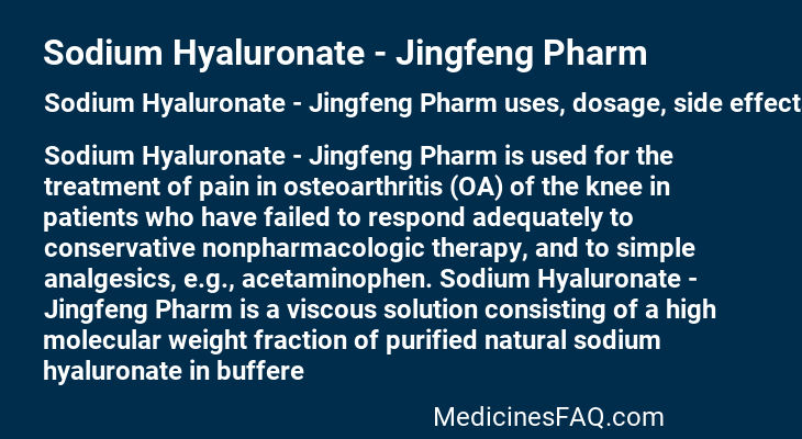 Sodium Hyaluronate - Jingfeng Pharm