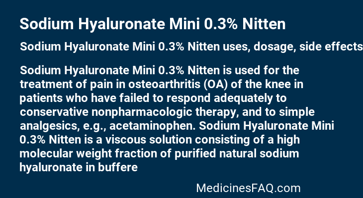Sodium Hyaluronate Mini 0.3% Nitten