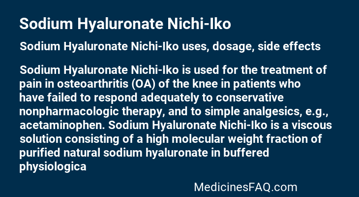 Sodium Hyaluronate Nichi-Iko
