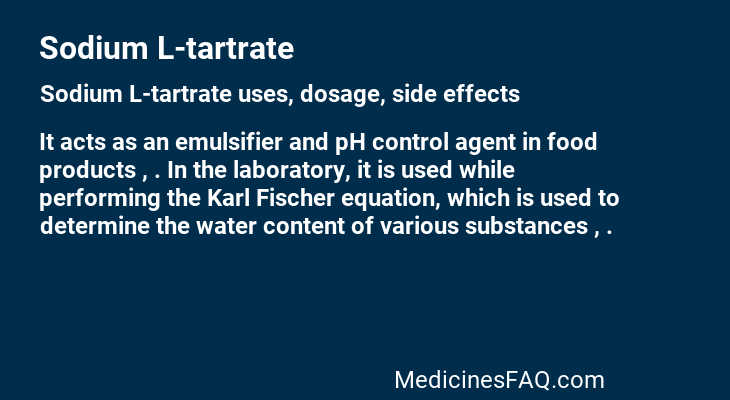 Sodium L-tartrate