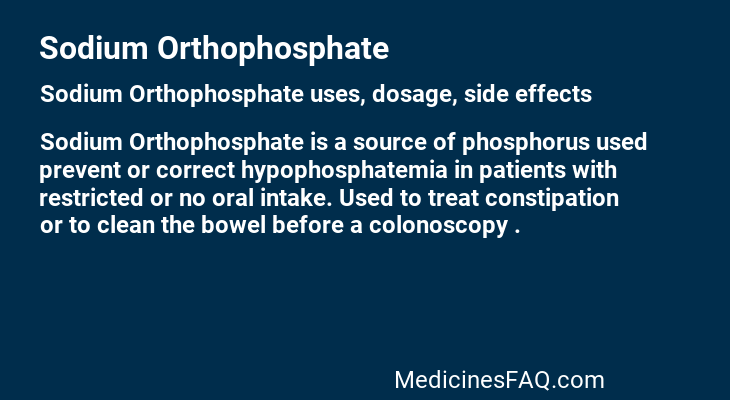 Sodium Orthophosphate