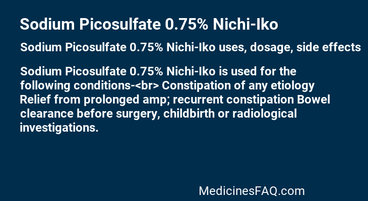 Sodium Picosulfate 0.75% Nichi-Iko