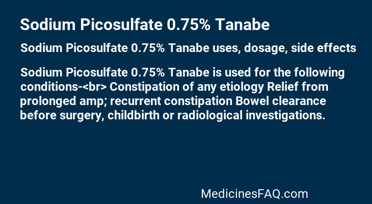 Sodium Picosulfate 0.75% Tanabe