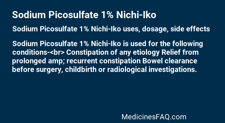 Sodium Picosulfate 1% Nichi-Iko