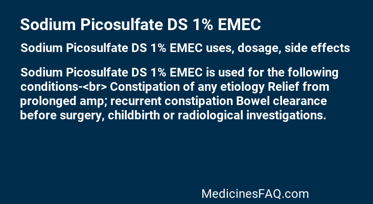 Sodium Picosulfate DS 1% EMEC