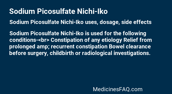 Sodium Picosulfate Nichi-Iko
