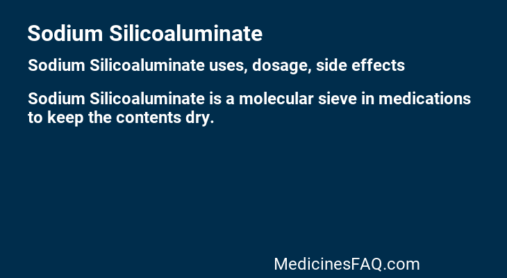 Sodium Silicoaluminate