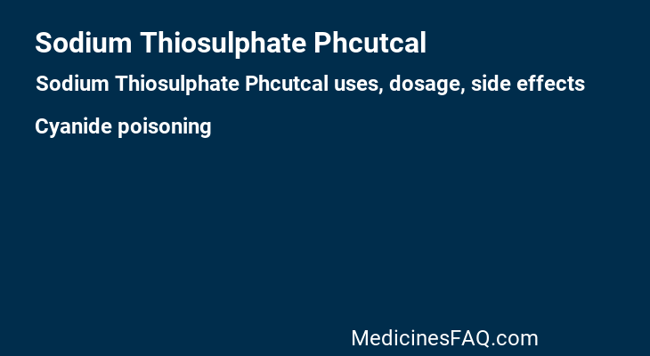 Sodium Thiosulphate Phcutcal