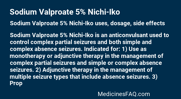 Sodium Valproate 5% Nichi-Iko