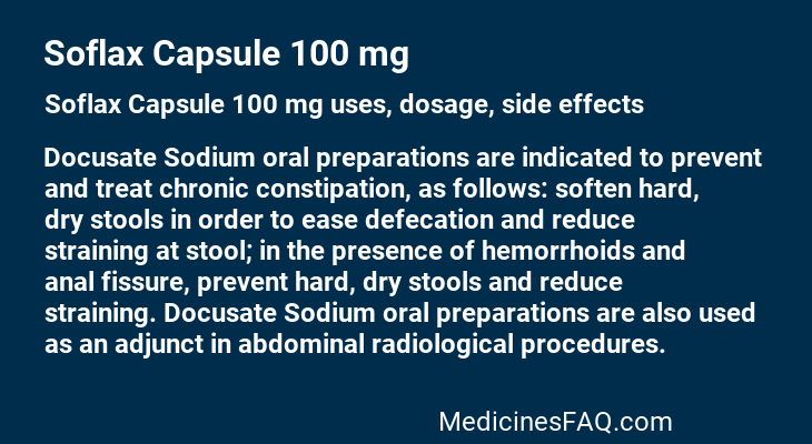 Soflax Capsule 100 mg