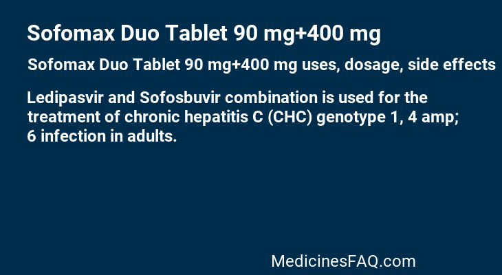 Sofomax Duo Tablet 90 mg+400 mg