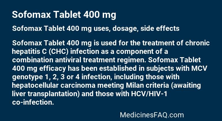 Sofomax Tablet 400 mg