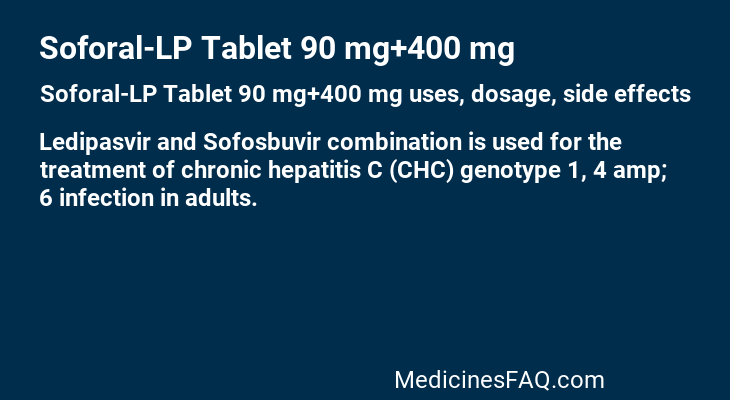 Soforal-LP Tablet 90 mg+400 mg