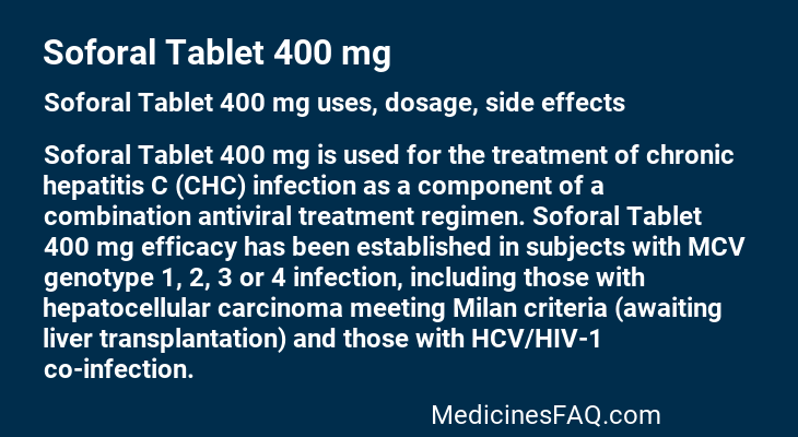 Soforal Tablet 400 mg