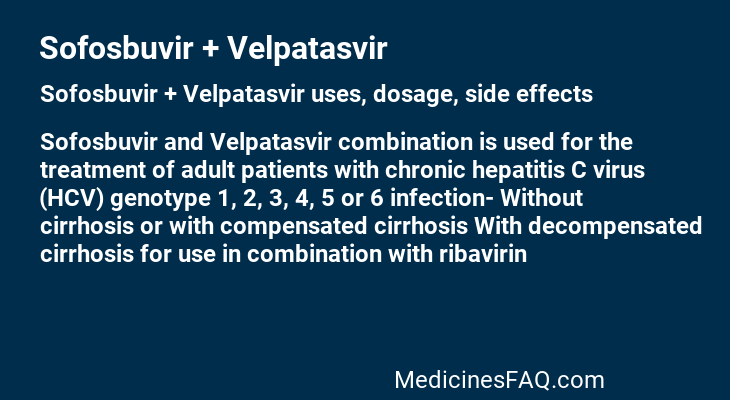 Sofosbuvir + Velpatasvir