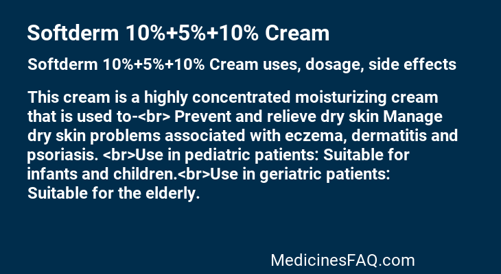 Softderm 10%+5%+10% Cream