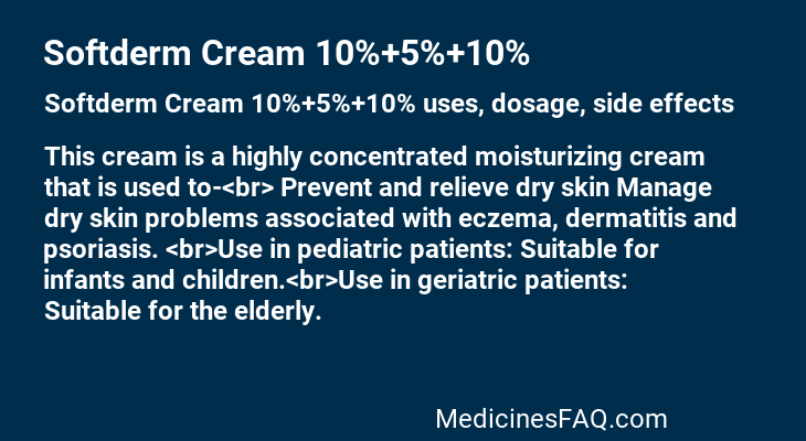 Softderm Cream 10%+5%+10%