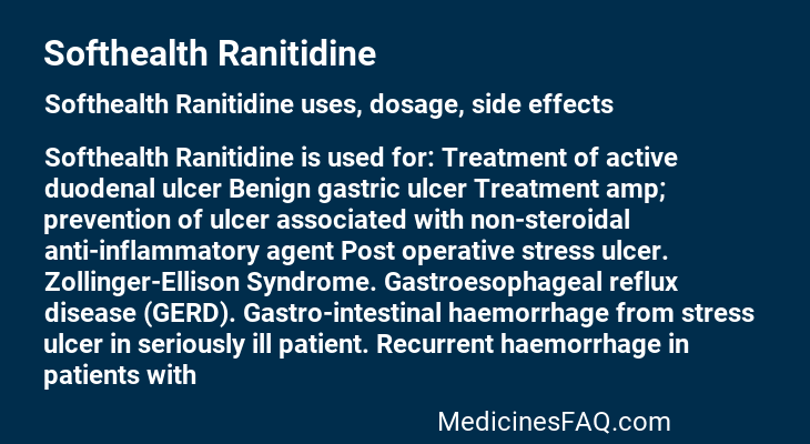 Softhealth Ranitidine