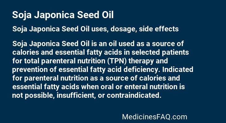 Soja Japonica Seed Oil