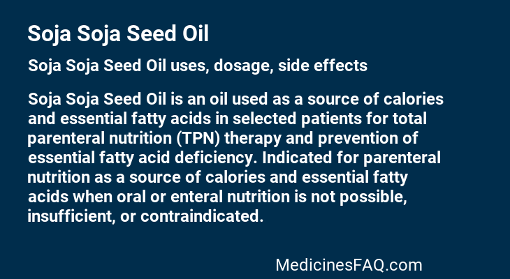 Soja Soja Seed Oil