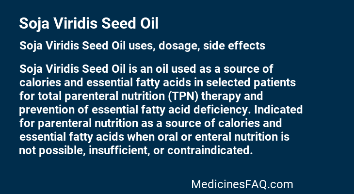 Soja Viridis Seed Oil