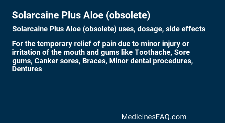 Solarcaine Plus Aloe (obsolete)