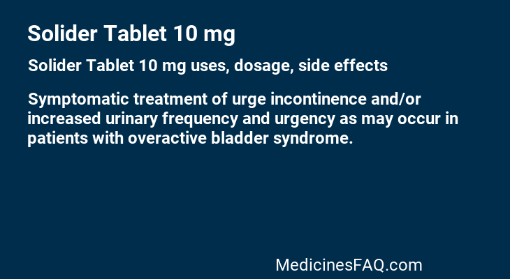 Solider Tablet 10 mg