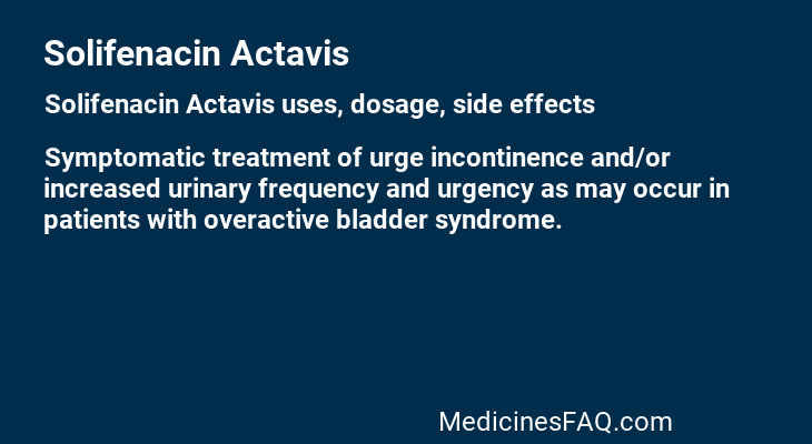 Solifenacin Actavis