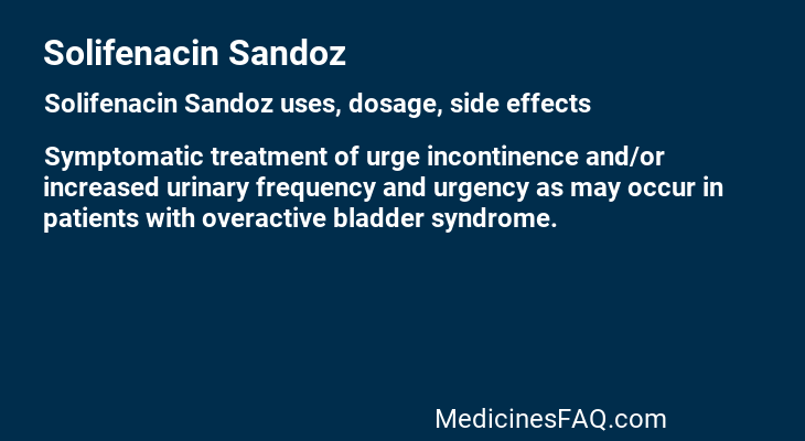 Solifenacin Sandoz