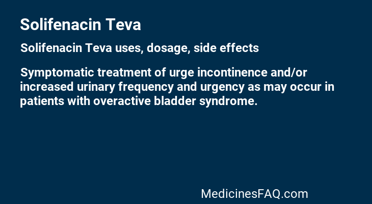 Solifenacin Teva