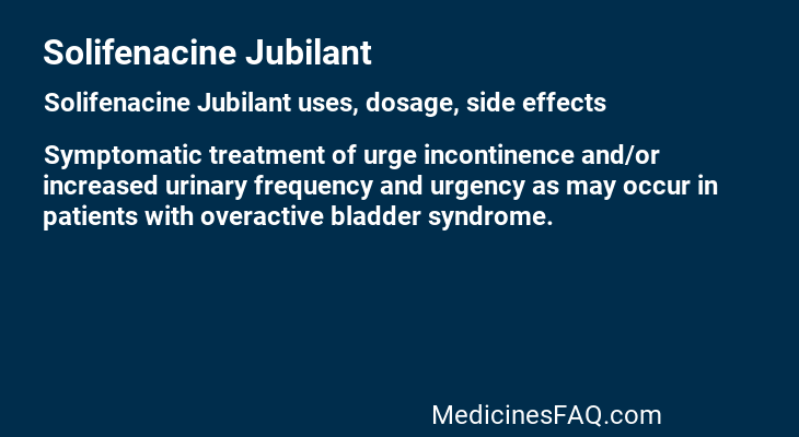 Solifenacine Jubilant