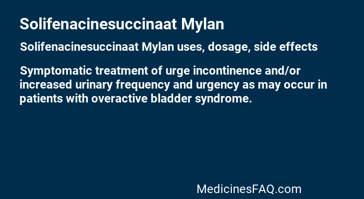 Solifenacinesuccinaat Mylan