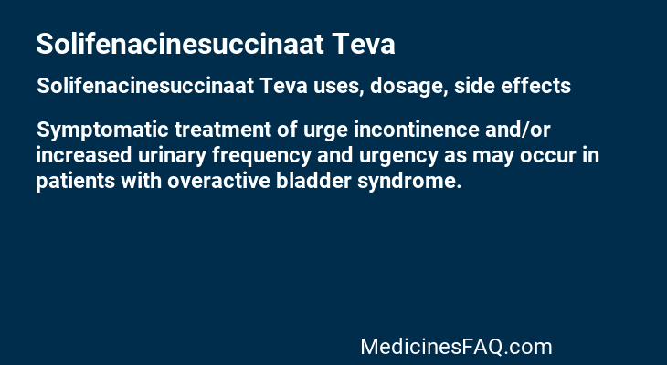 Solifenacinesuccinaat Teva